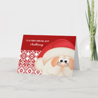 zu einem besonderen Kind vom Weihnachtsmann. Weihn Feiertagskarte