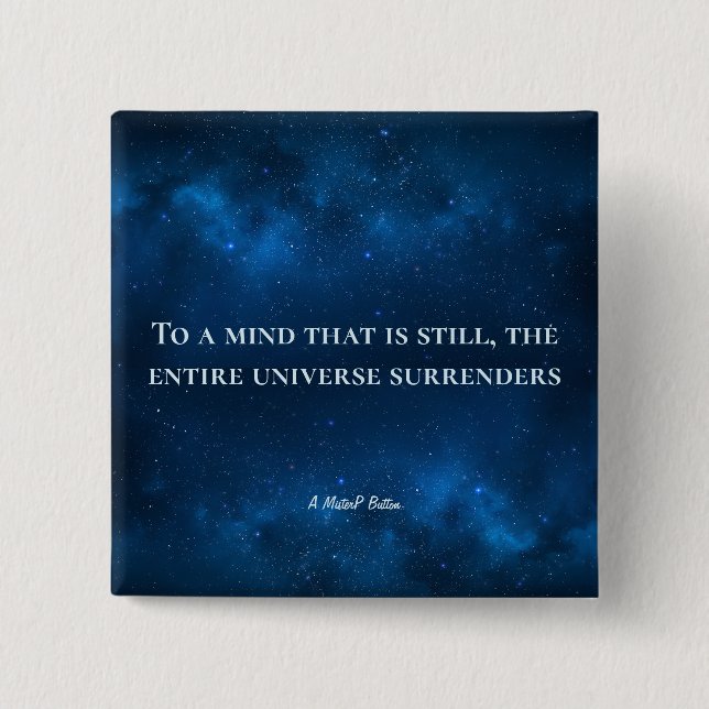 Zu einem Bewusstsein, das immer noch ist - ein Mis Button (Vorderseite)