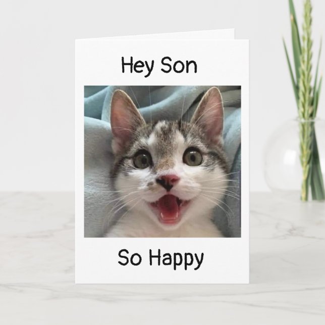 ZU EINEM GROSSEN SOHN AM GEBURTSTAG! KARTE (Vorderseite)