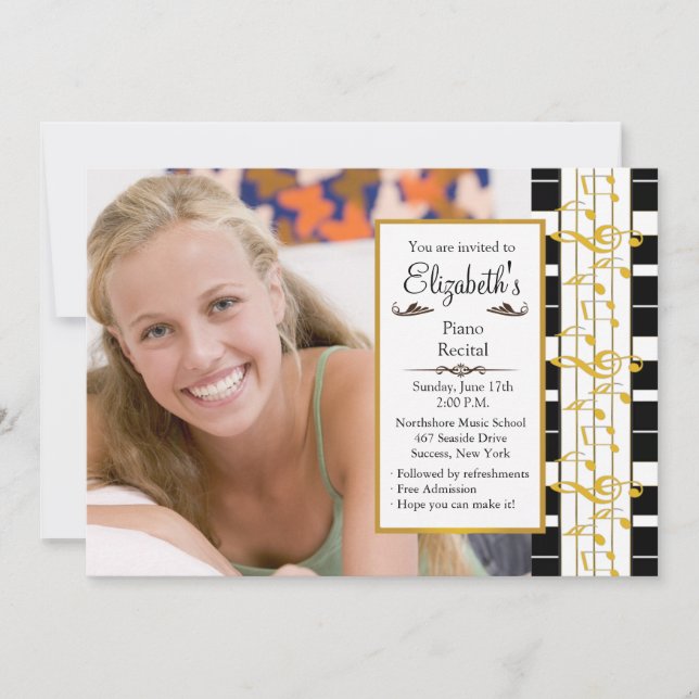 Zu einem guten Foto Piano Einladung (Vorderseite)