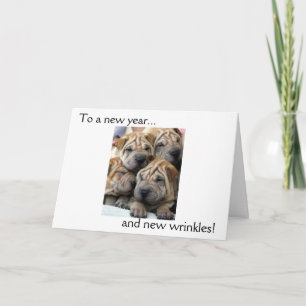 Zu einem neuen Jahr… und zu den neuen Falten! Feiertagskarte