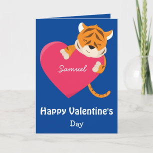 Zu einem Sohn am Valentinstag Tiger Karte