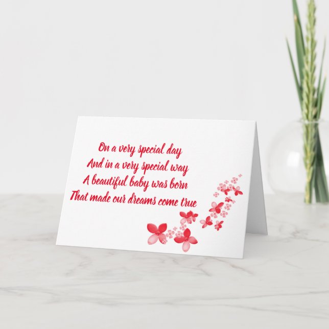 ZU EINER SEHR *BESONDEREN TOCHTER* AM GEBURTSTAG KARTE (Vorderseite)