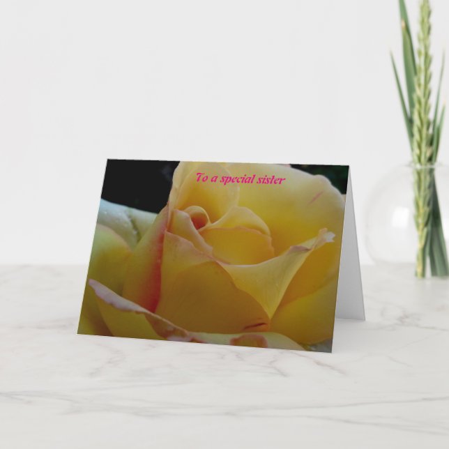 Zu einer speziellen Schwester Dankeskarte (Vorderseite)