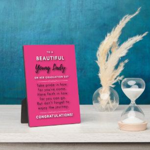 zu einer wunderschönen jungen Dame am 2. Abschluss Fotoplatte