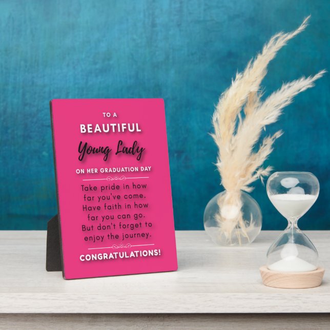 zu einer wunderschönen jungen Dame am 2. Abschluss Fotoplatte (Seite)