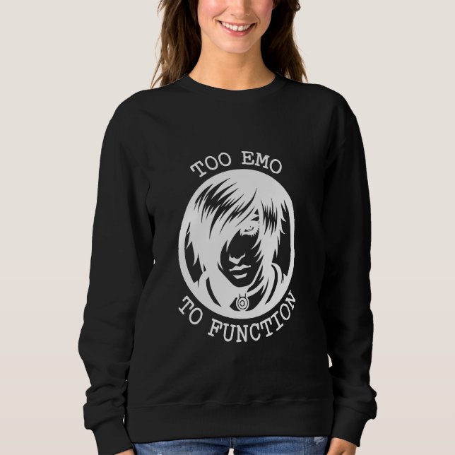 Zu Emo, um künstlerisches Design zu funktionieren Sweatshirt (Vorderseite)
