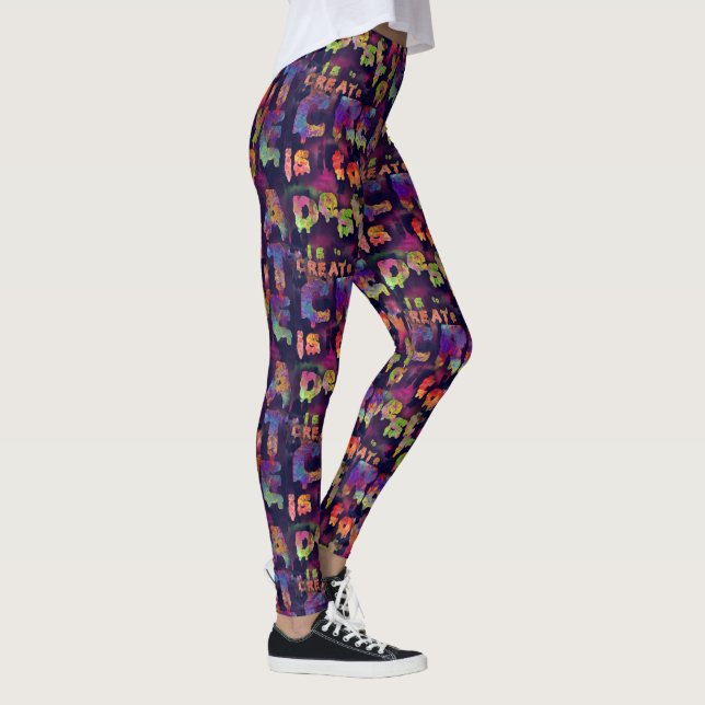 zu ERSTELLEN ist, Graffiti-gedruckte Leggings zu d (Rechts)