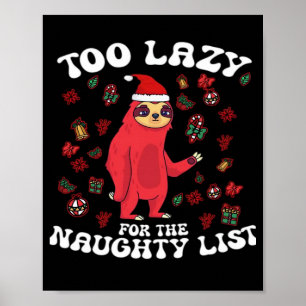 Zu faul für die unartige Liste, Lustiger Weihnacht Poster