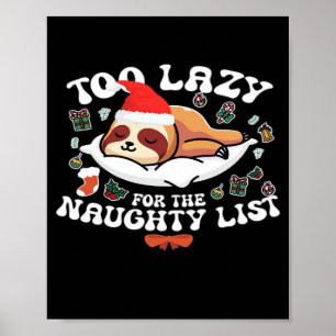 Zu faul für die unartige Liste, Lustiger Weihnacht Poster