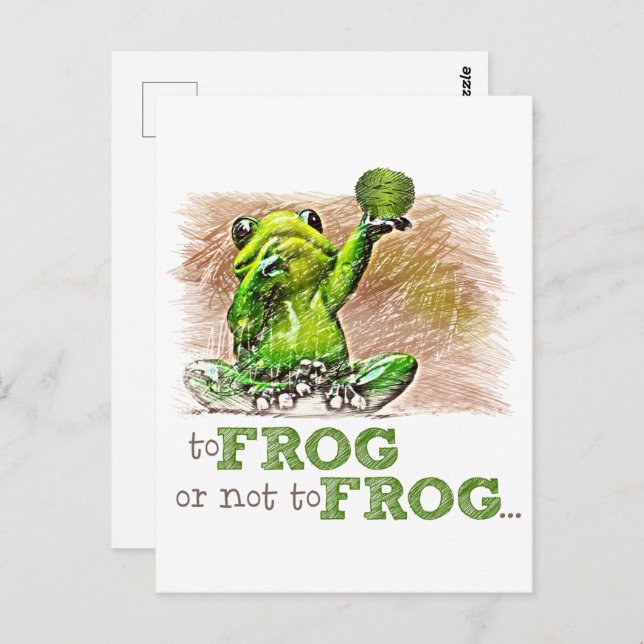 Zu Frosch oder nicht zu Frosch ... Postkarte (Vorne/Hinten)