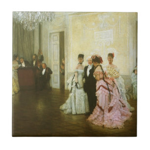 Zu früh von James Tissot, Vintage Viktorianische K Fliese