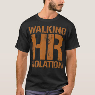 Zu Fuß Verletzungen von Vintagen dunklen Goldtexte T-Shirt