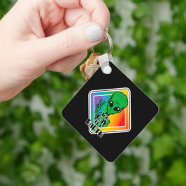 Zu Gay For Earth Funny Alien UFO Schlüsselanhänger