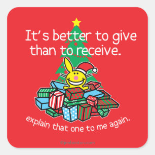 Zu geben ist besser quadratischer aufkleber