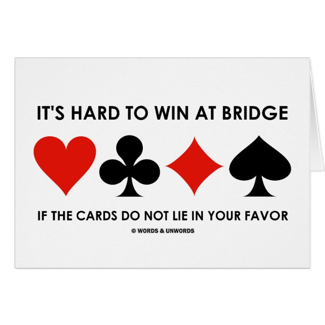 Zu gewinnen ist hart, an der Brücke, wenn die (Vorderseite (Horizontal))