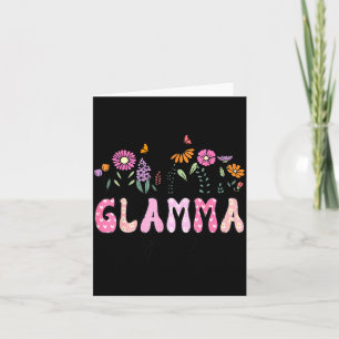 Zu Glamma Est Pink Wildflower Beworben Karte
