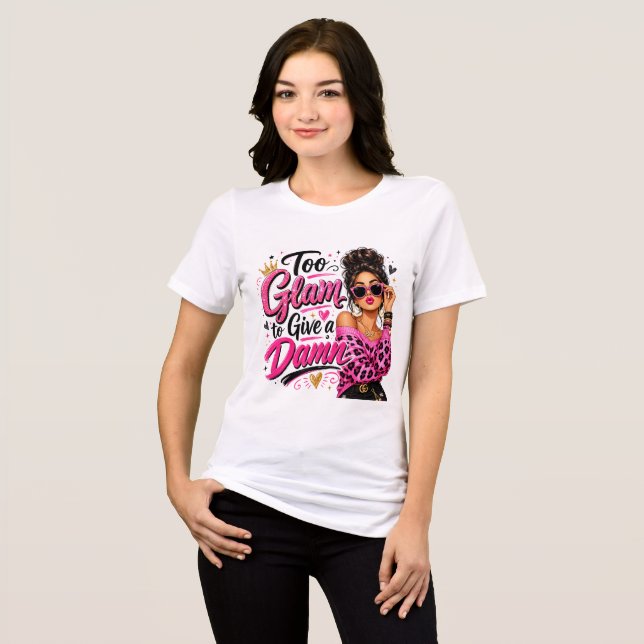 Zu glamourös Tri-Blend shirt (Vorderseite voll)