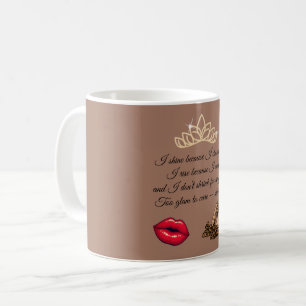 Zu glamourös, um sich zu kümmern – Chic-Zitat Kaffeetasse