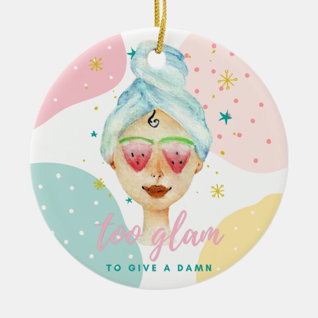 Zu glänzen, um ein Niedliches, sonniges Mädchen zu Keramik Ornament (Vorne)