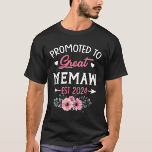 Zu Great Memaw Est 2024 Blume T-Shirt