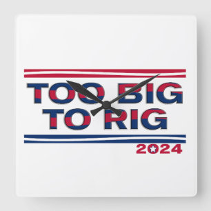 ZU GROSS BIS RIG 2024 QUADRATISCHE WANDUHR