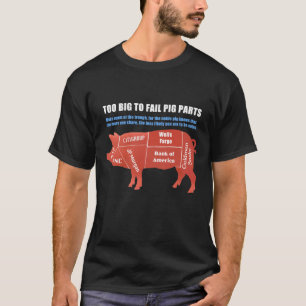 Zu groß Schwein-Teile versagen T-Shirt