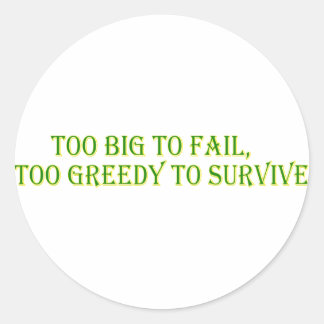 Zu groß zum versag runder aufkleber