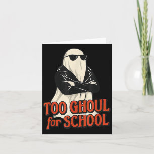 Zu gruselig für die Schule Lustiger Halloween-Spoo Karte