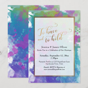 Zu haben und zu halten Gold Farbige Kunstvolle Rez Einladung