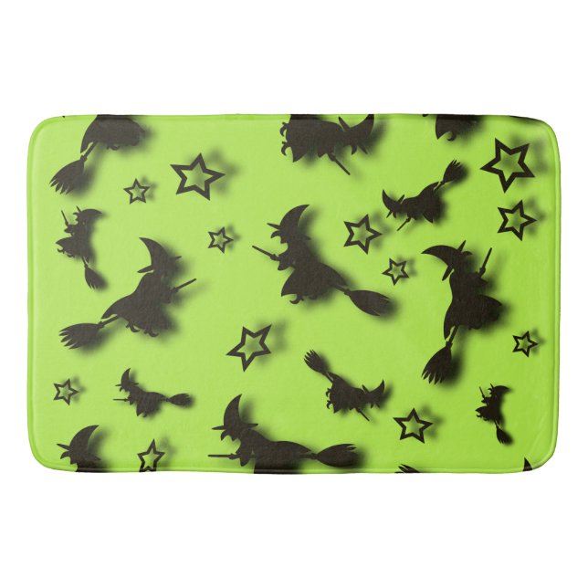 Zu Halloween Abend 3D unter Sternen fliegen Badematte (Vorderseite)