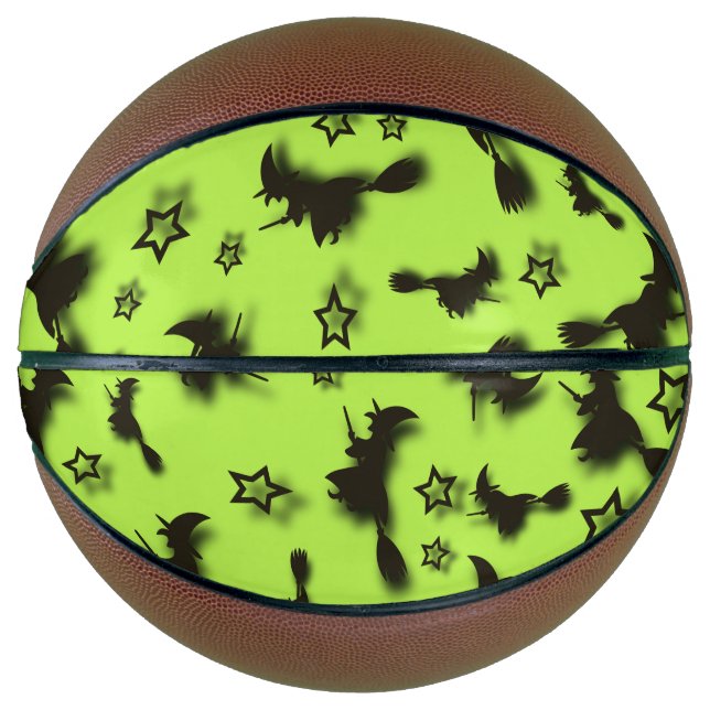 Zu Halloween Abend 3D unter Sternen fliegen Basketball (Vorderseite)