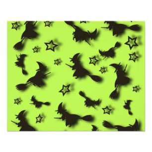 Zu Halloween Abend 3D unter Sternen fliegen Fotodruck