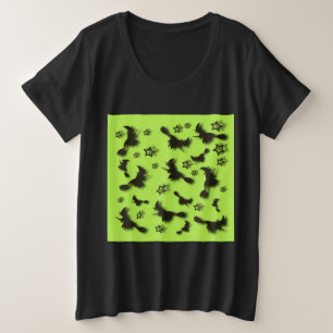 Zu Halloween Abend 3D unter Sternen fliegen Große Größe T-Shirt