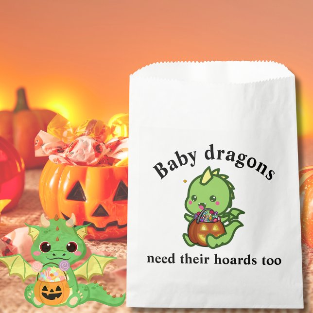 Zu Halloween brauchen auch Baby Dragons ihre Hosen Geschenktütchen (Baby dragon loot bag)