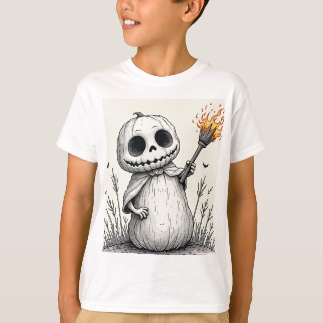 zu Halloween ein T - Shirt für Kinder (Vorderseite)