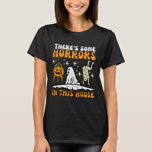 Zu Halloween gibt es ein paar Horror in diesem Hau T-Shirt (Vorderseite)