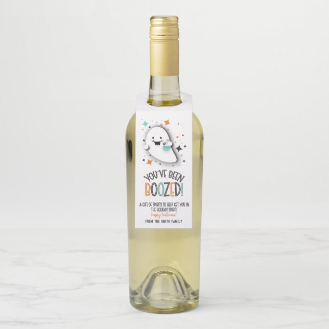 Zu Halloween hast du Wine Beer Alcohol stimuliert Flaschenanhänger (Auf Flasche)