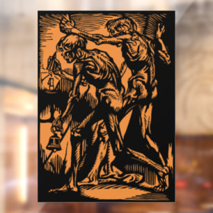 Zu Halloween-Horror toter Bergleute Fensteraufkleber