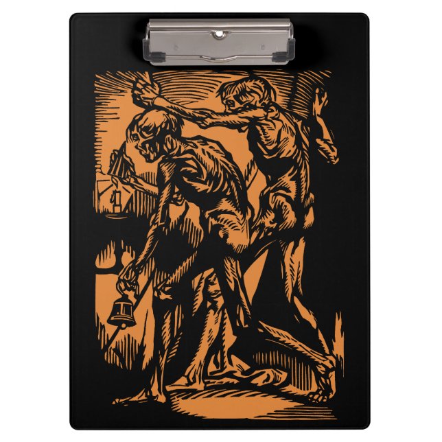 Zu Halloween-Horror toter Bergleute Klemmbrett (Vorderseite)