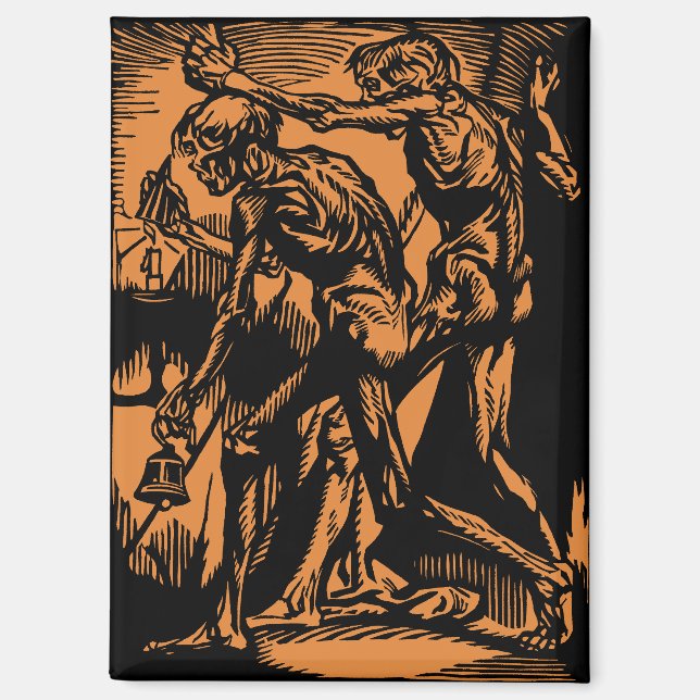 Zu Halloween-Horror toter Bergleute Magnet (Vorderseite)