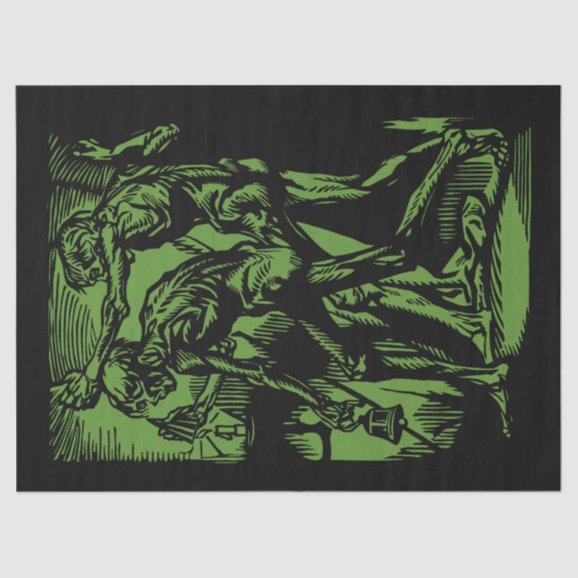 Zu Halloween-Horror toter Bergleute Seidenpapier (Vorderseite)