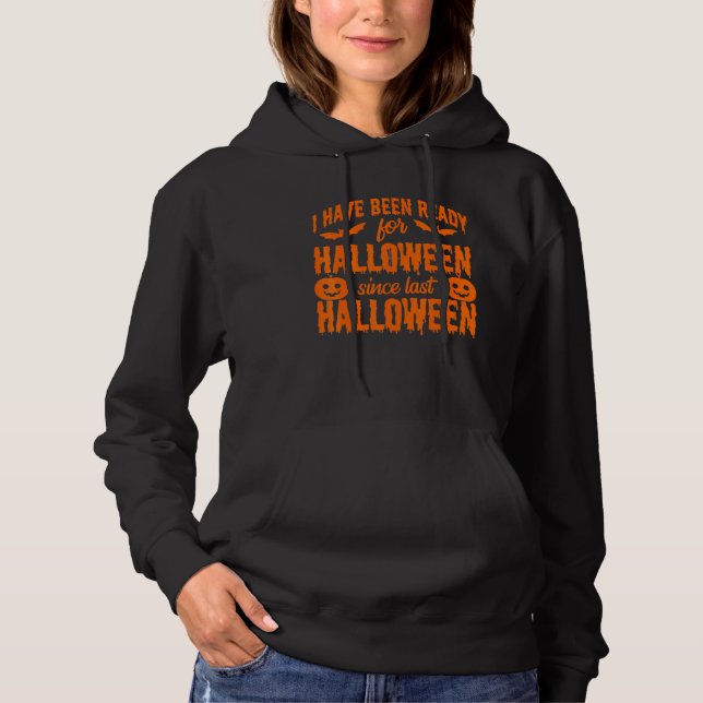 Zu Halloween Kostüme Männer Frauen Kinder bereit Hoodie (Vorderseite)