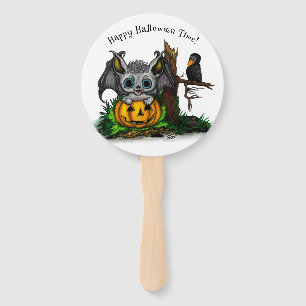 zu Halloween , Niedlichem Fleet und Raven gewartet Fächer