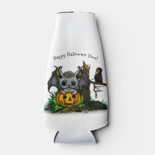 zu Halloween , Niedlichem Fleet und Raven gewartet Flaschenkühler