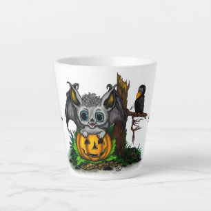 zu Halloween , Niedlichem Fleet und Raven gewartet Milchtasse