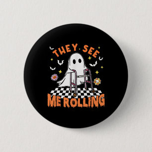 Zu Halloween sehen sie, wie ich die Spo rollte Button