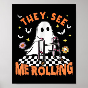 Zu Halloween sehen sie, wie ich die Spo rollte Poster