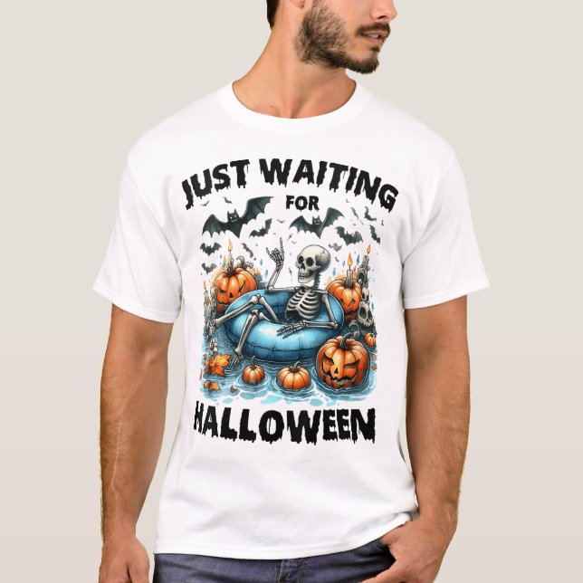 Zu Halloween-Skelett gerade Gewartet Frauen T-Shirt (Vorderseite)