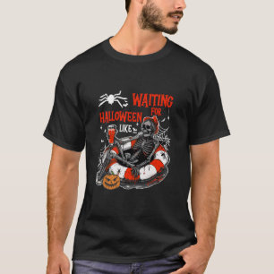 Zu Halloween wie Skeleton Funny Hallowee gewartet T-Shirt